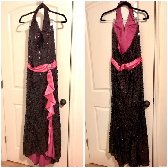 Fit and Flare Sequin Prom Dress - Picture 1 of 1